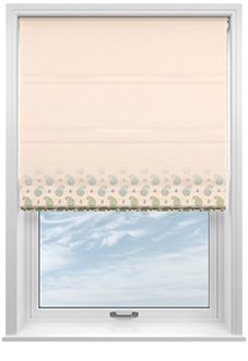 Petal & Block Paisley Mist, Neem - Roman Blind